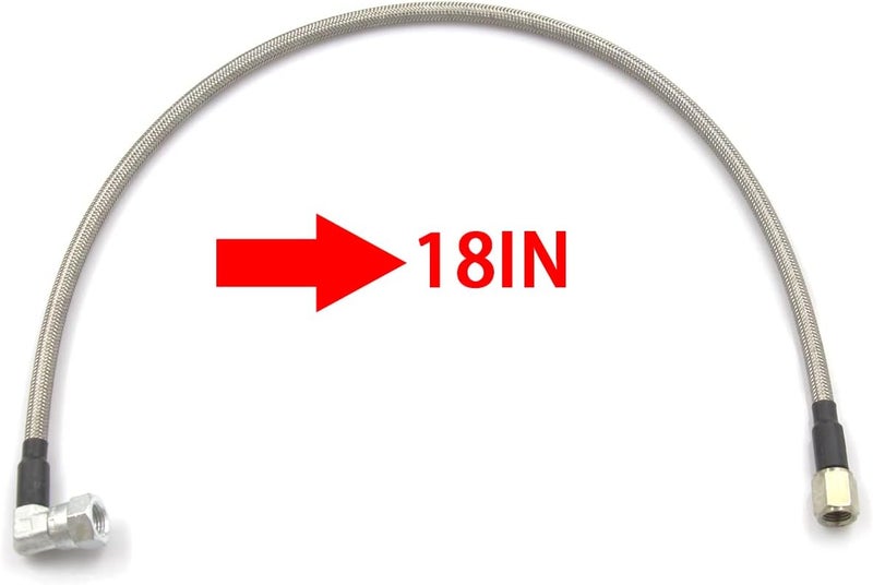 LVOUP 4AN Stainless Steel Braided Turbo Oil Feed Line 18" Turbocharger Oil Drain Return Line Hose And Hose Ends - Image 2